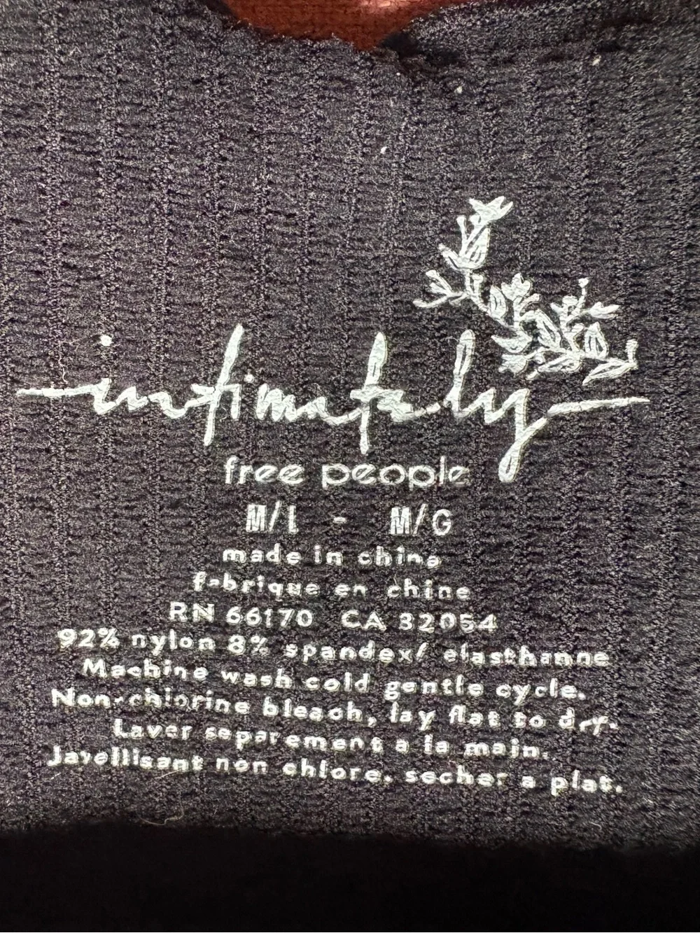Intimately Free People Black Cami- Size M/L- Easy to Love Cami